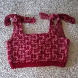 Altar'd State Pink Fuzzy Tank Top